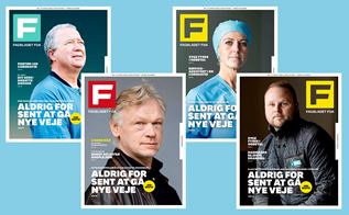 Alle 4 forsider af Fagbladet FOA nr. 2/2021
