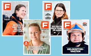 Alle 4 forsider af det trykte Fagbladet FOA nr. 4/2021
