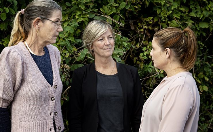 Heidi Langberg Hansen sammen med faglig konsulent Jane Pointinger og FTR/SSA Jeanette Maj Berggrein