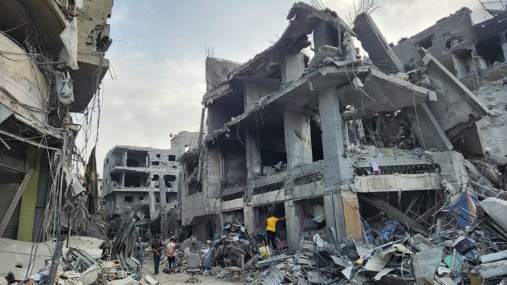 Huse i Gaza er blevet bombet i krigen mellem Hamas og Israel. 